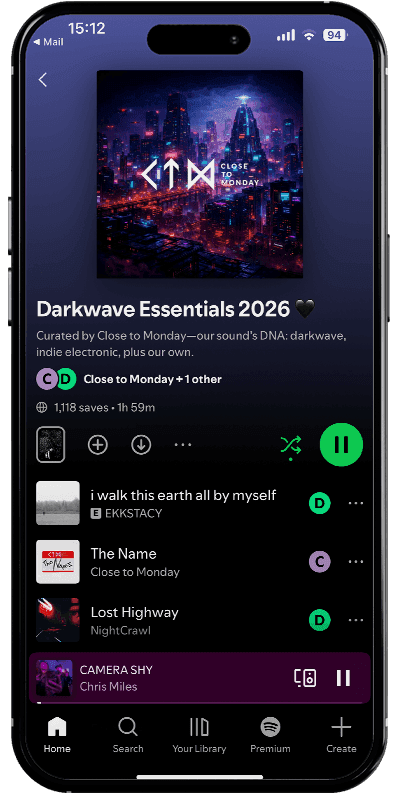 Darkwave Essentials! - spotify playlist promotion