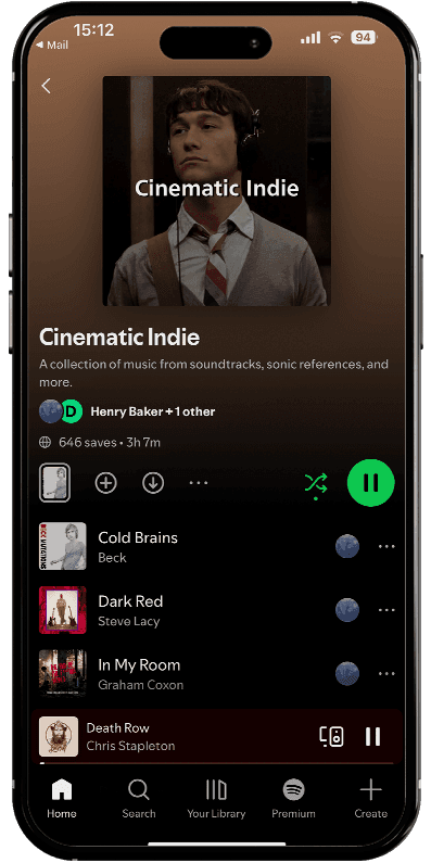 Cinematic Indie - spotify playlist promotion