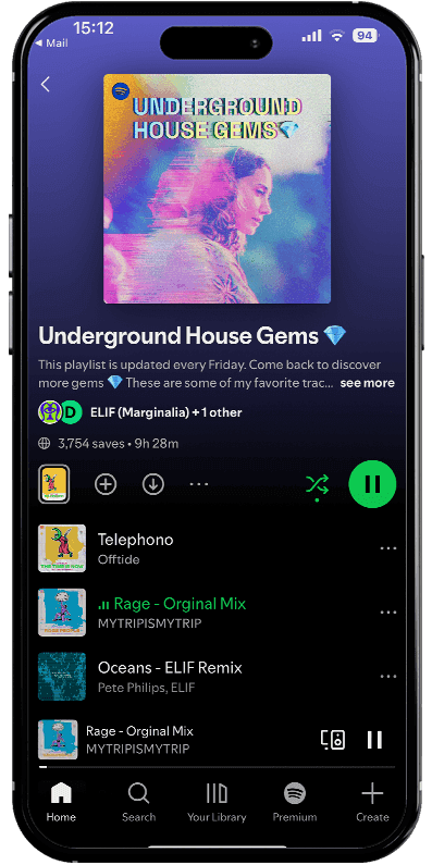 Underground House Gems - spotify playlist promotion
