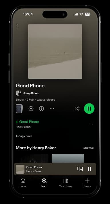 Good Phone by Henry Baker on Spotify