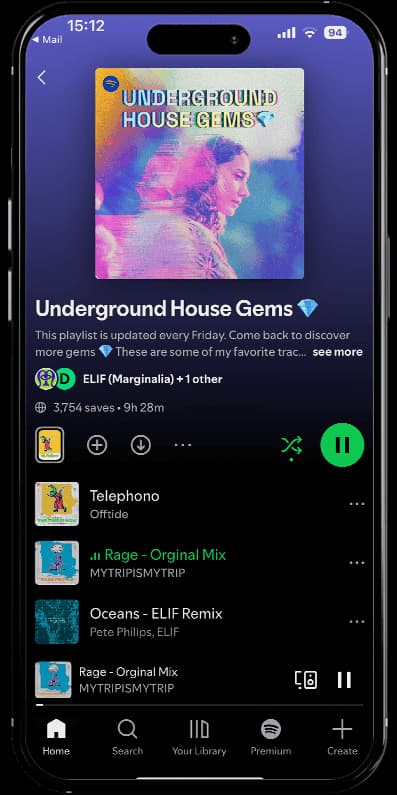 Underground House Gems Spotify playlist