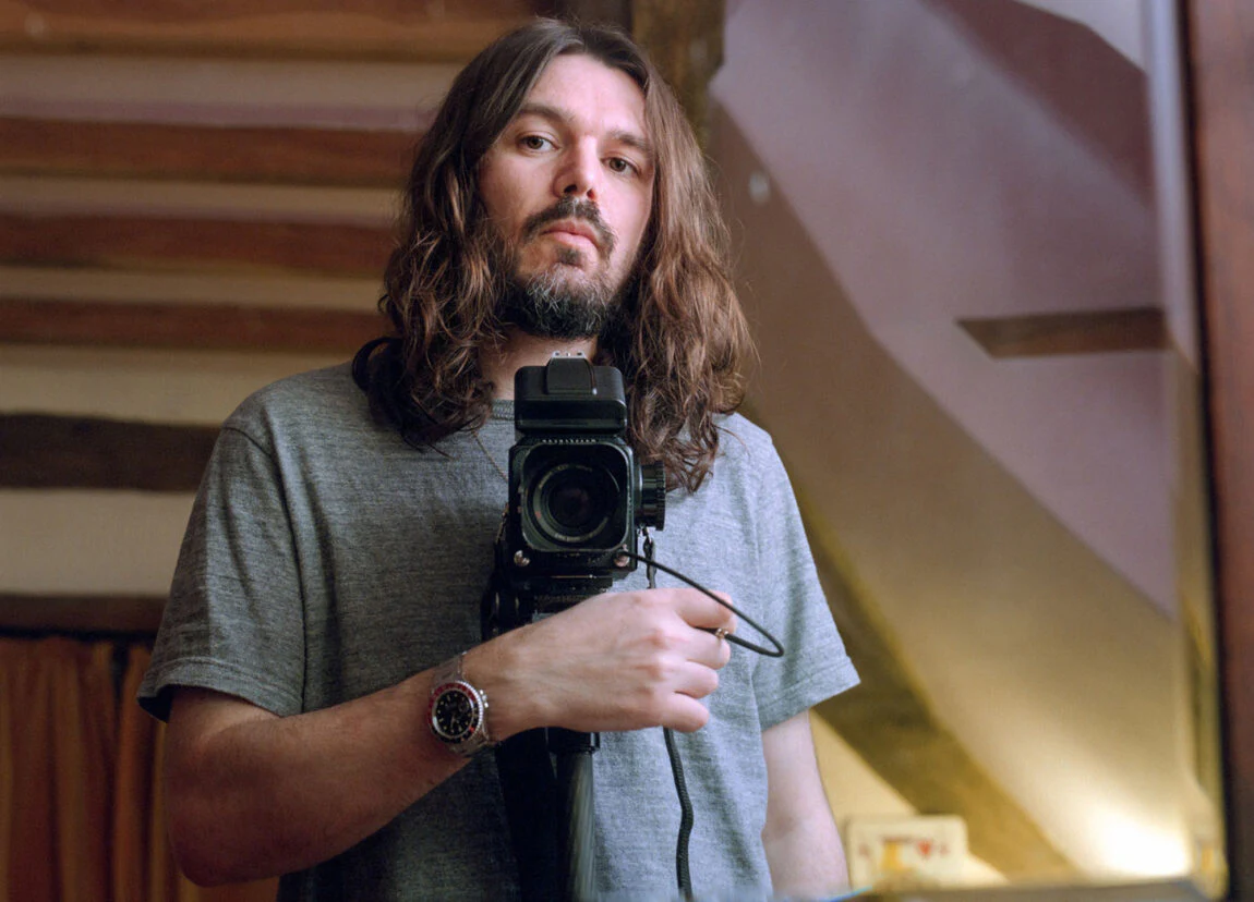 Artist Bibio looking directly at the audience